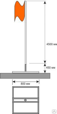 Флагшток мобильный