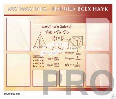 Информационный стенд для кабинета математики